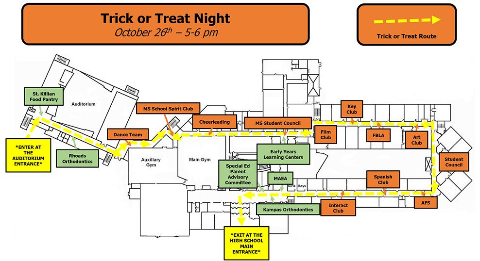 Trick-or-Treat Night Building Map